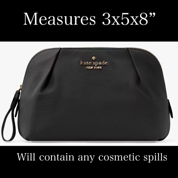 Kate Spade Cosmetic Bag Chelsea Black Nylon - Picture 4 of 5